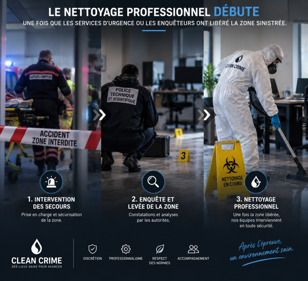 intervention de nettoyage sur un lieu de travail par une équipe professionnelle
